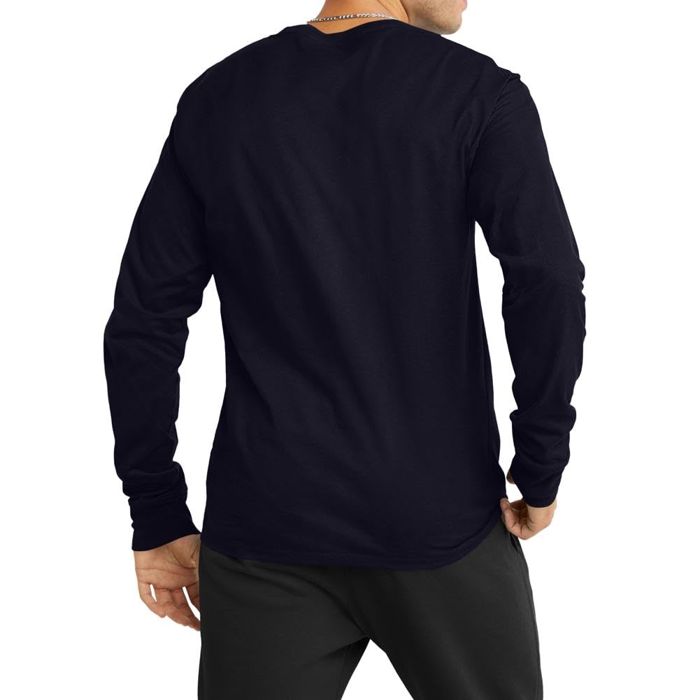 Champion mens Classic Jersey Long-sleeve Tee Shirt, Black, Medium US - Medaid International