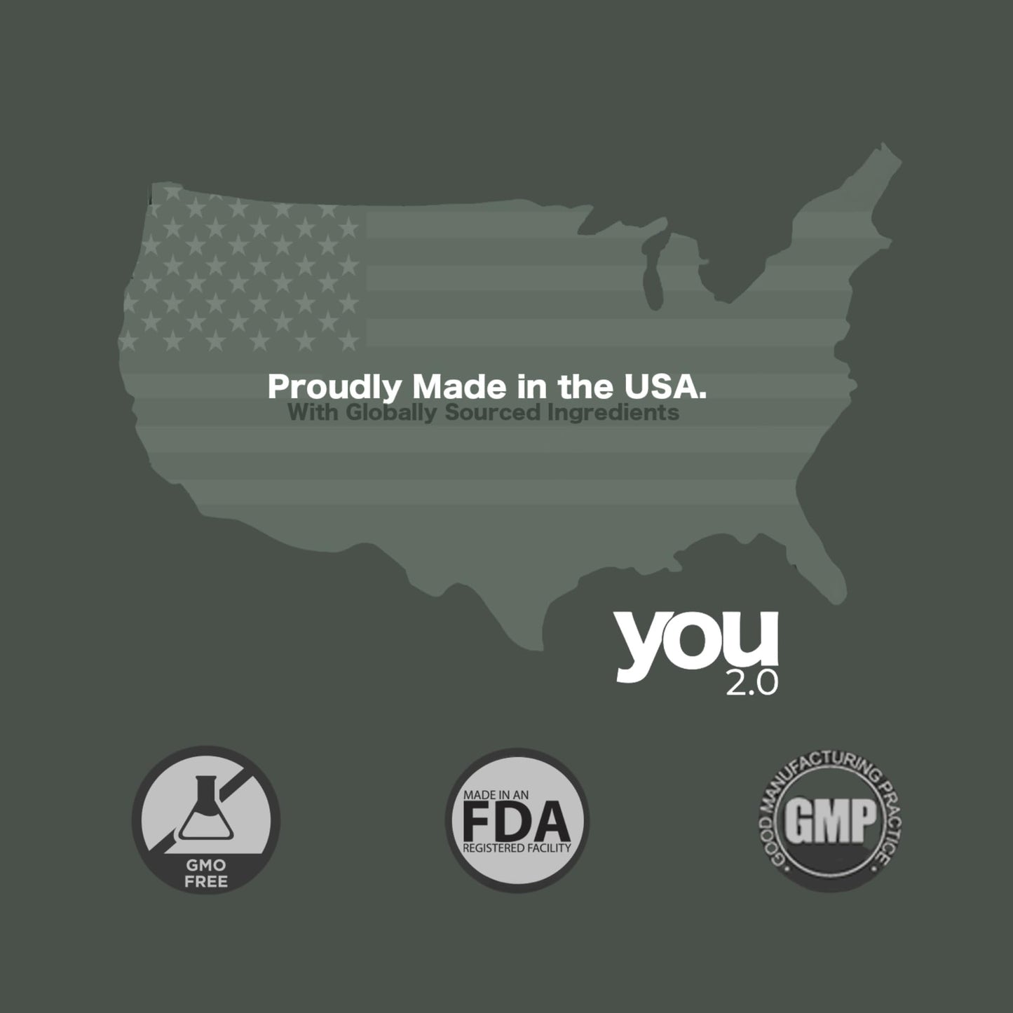 YOU 2.0 Powerhouse Superfood with Seamoss, Shilajit, Ashwagandha, Berberine, Maca, Black Seed Oil, Turmeric, Vitamin C, D, B12, K2 - Moringa, Apple Cider, Made in USA for Overall Health & Immunity - Medaid International