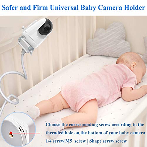 Derebir - Universal Baby Monitor Stand with Flexible Gooseneck, 33 Inch Height, Compatible with Most Baby Monitors