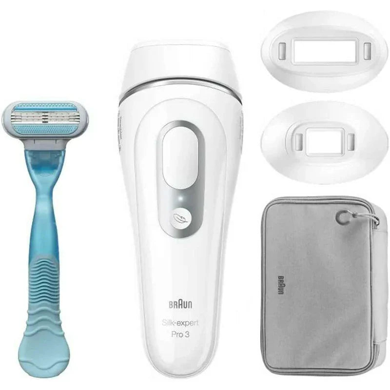 BraunSilk-expert Pro 3 PL3233 IPL with 4 extras: wide head, precision head, Venus razor, zip pouch