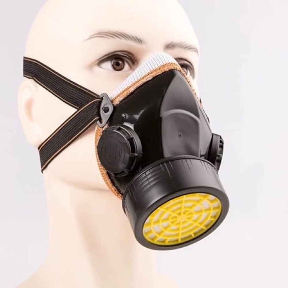Dust Face Protection Cover - Half Reusable Dust Respirator Mask with Filter - Anti-Dust Coating Mask for Industrial, Paint and Particle Use - Kilak
