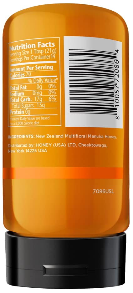 Manuka Doctor - MGO 30+ Squeezy Manuka Honey Multifloral, 100% Pure New Zealand Honey. Certified. Guaranteed. Raw. Non-GMO (10.58 oz) - Medaid International