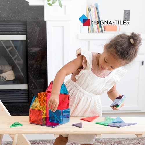 MAGNA-TILES Classic 32-Piece Magnetic Construction Set, The ORIGINAL Magnetic Building Brand - Medaid International
