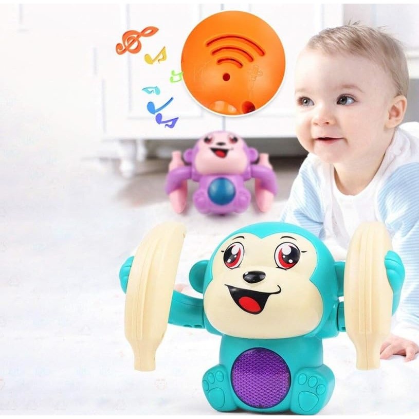 Rolling Banana Monkey Toy