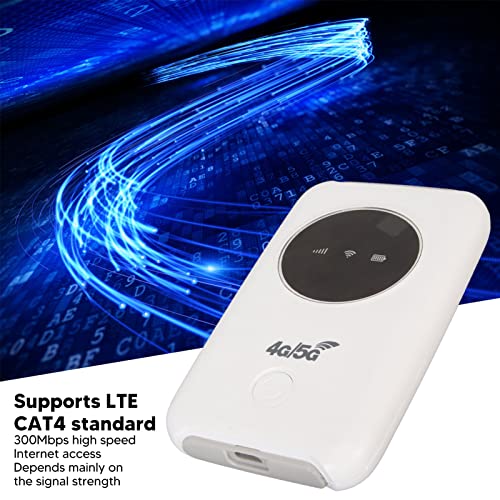 Zyyini - 4G LTE Portable Hotspot, 300Mbps Speed, Unlocked 5G, Supports 10 Devices