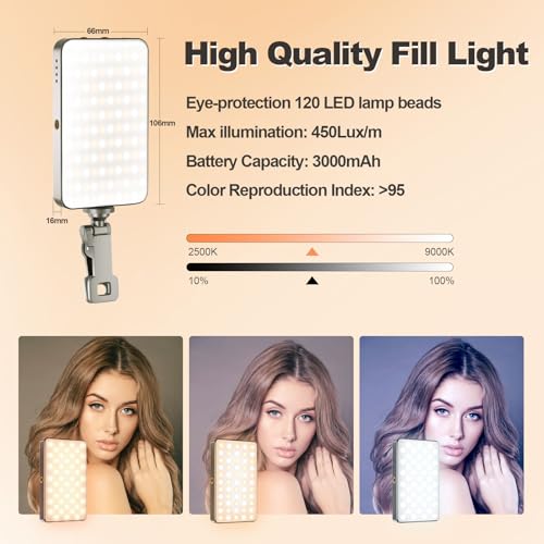 Peyou - 57" Portable Selfie Stick Tripod with Detachable Fill Light & Bluetooth Remote