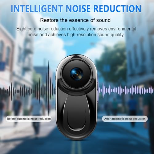 Mini Body Camera 1080P, 512G Thumb Action Camera with Magnetic & 360° Clip|B0HFRTKH29