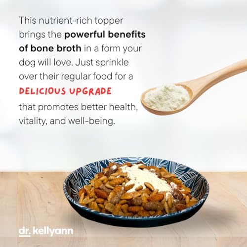 Dr. Kellyann Bone Broth Meal Topper for Dogs | Grass-Fed Beef Recipe | 3g Collagen | Supports Healthy Digestion & Joints | Shiny Coat | Grain Free | 6.60 oz|B0F7LR85S8