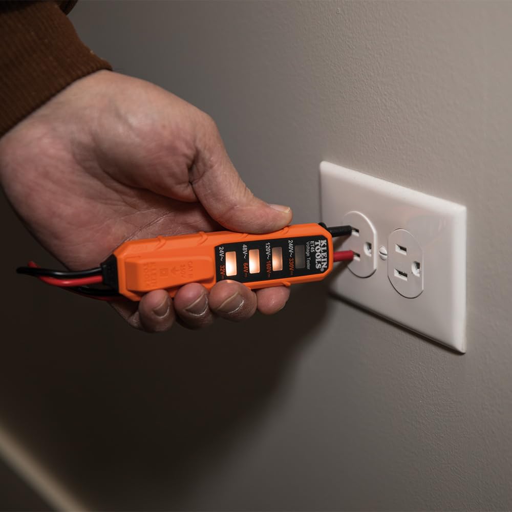 Klein Tools NCVT3PKIT Electrical Test Kit, Dual-Range Non-Contact Voltage Tester with Flashlight, AC/DC Voltage Tester - Medaid International