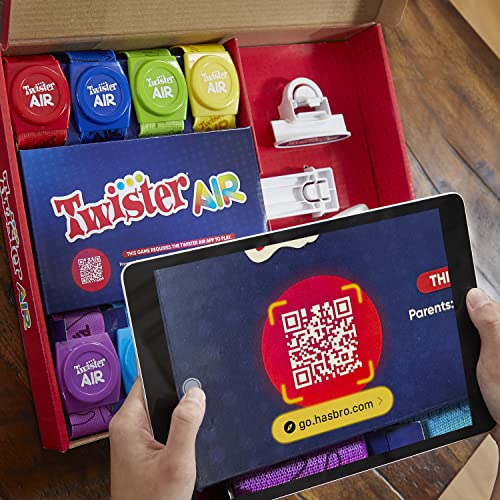Hasbro Gaming Twister Air Game | AR App Play Game with Wrist and Ankle Bands | Links to Smart Devices | Active Party Games for Kids and Adults | Ages 8+ | for 1+ Players - Medaid International