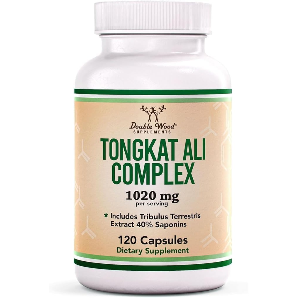 Tongkat Ali - 1000mg (2 Month Supply) - Men's Health - 200:1 Extract of (Longjack) Eurycoma Longifolia, with 20mg Tribulus Terrestris (Third Party Tested) by Double Wood - Medaid International