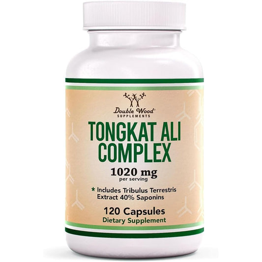 Tongkat Ali - 1000mg (2 Month Supply) - Men's Health - 200:1 Extract of (Longjack) Eurycoma Longifolia, with 20mg Tribulus Terrestris (Third Party Tested) by Double Wood - Medaid International