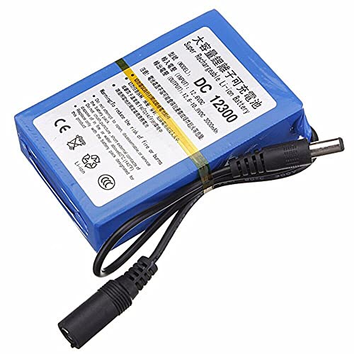 Balolo - Portable 12V Rechargeable Lithium-ion Battery Pack with Charger, 3000mAh