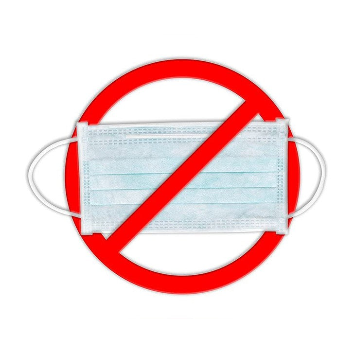 No Mask Mandates - Anti-mask buttons - Collection of 6 pins (2.25 inches) - Medaid International