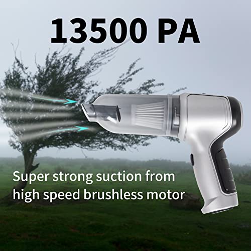 HamBear - Cordless Handheld Car Vacuum with 13500Pa Suction, 2-in-1 Dust Buster