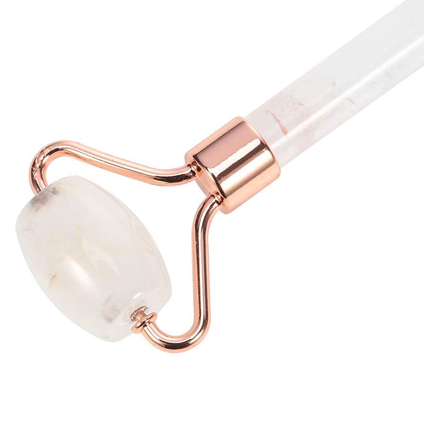 C CRYSTAL LEMON White Natural Face Roller, Jade Gua Sha Sculptor for Aging Wrinkles and Puffiness - Natural White Facial Roller Guasha Tool - Premium Jade Face Roller Cold Roller for Face - Medaid International