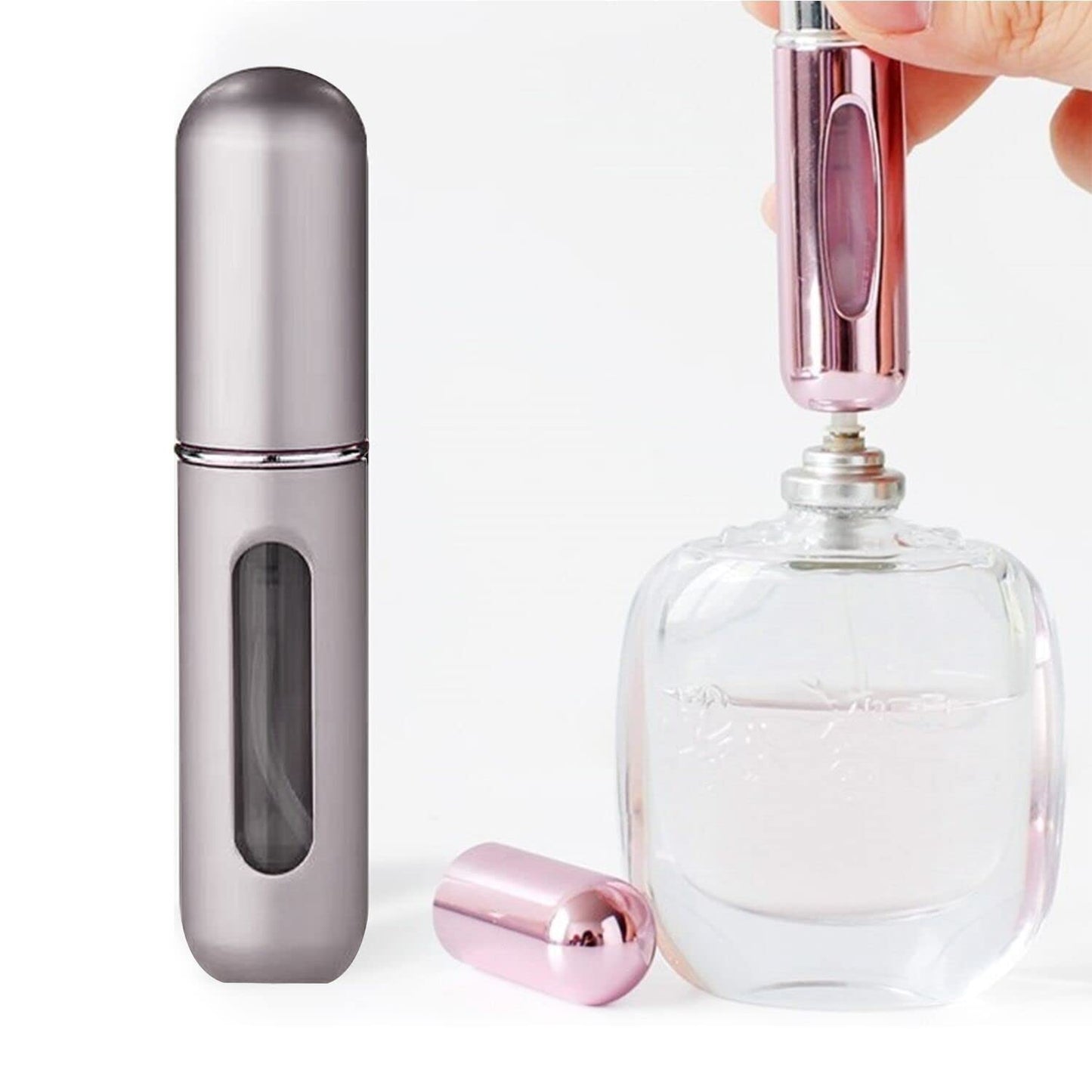 OUYFBO Refillable Travel Perfume Atomizer Bottle (4pcs), Refillable Fine Mist Portable Perfume Empty Spray Bottle,Scent Pump Case for Traveling and Outgoing - 8ml/0.27oz - Medaid International
