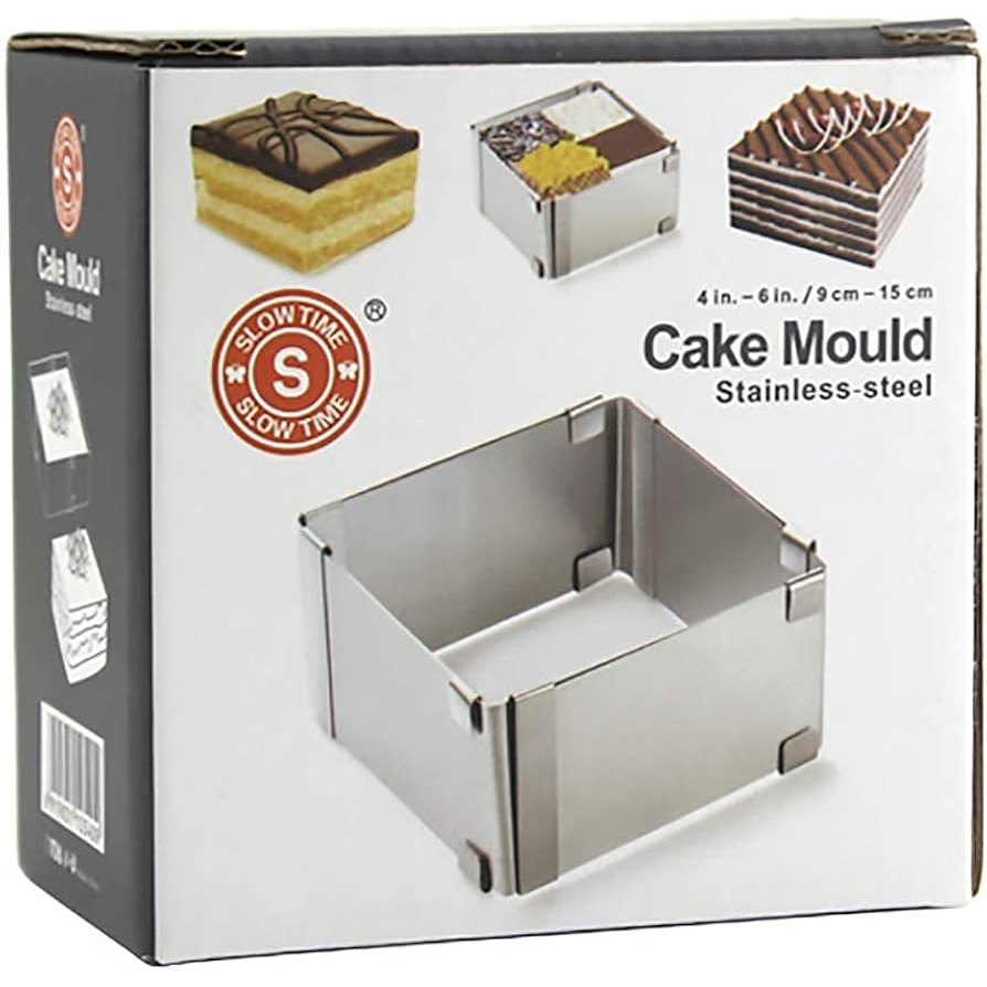 Mousse Rings Square Mousse Ring Cake Baking Stainless Steel Dessert Ring Pastry Mould for Home Baking Cake Rings Square