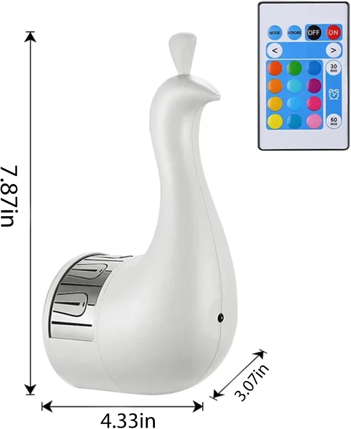 Peacock Projection Lamp, Wall Light with Remote Control - Medaid International
