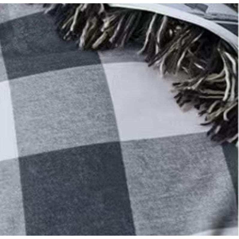 Golden Home King Size Bedsheet 6pcs One Set, High Cotton Quality Bedding Set Duvet Cover (King Size, Grey＆White) - Medaid