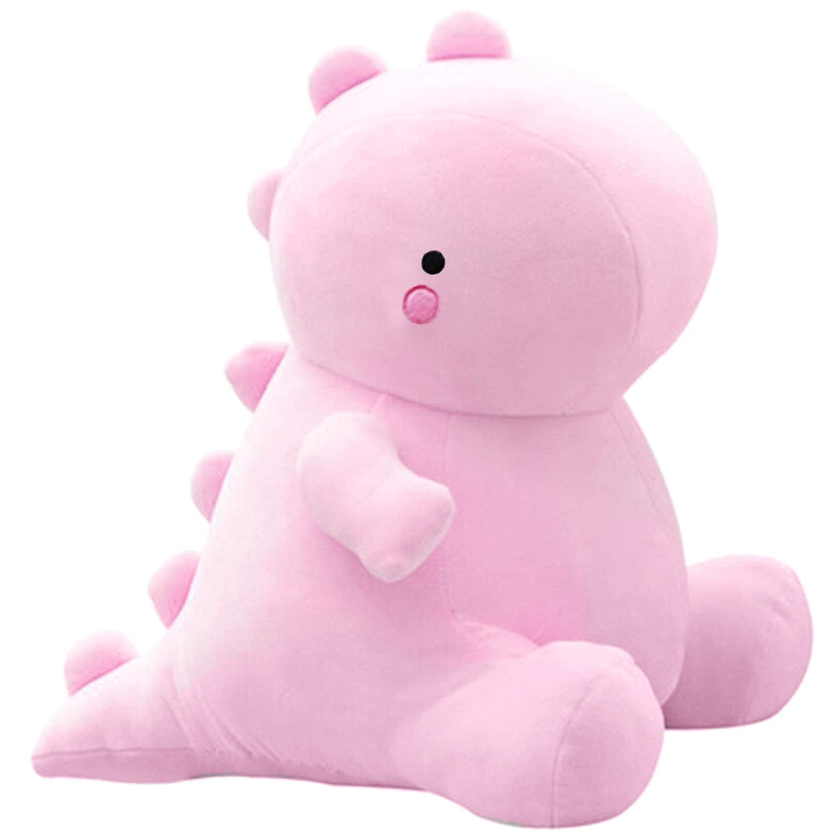 KASTWAVE Soft Pink Dinosaur Plush Toy, 20-Inch Stuffed Animal, Cute Dino Plushie for Kids, Girls' and Boys' Birthday Gift, Cuddly Dinosaur Doll