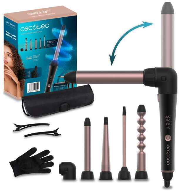 Cecotec - SurfCare MultiWaves with 5 Heads, Ceramic Coating, Adjustable Temp