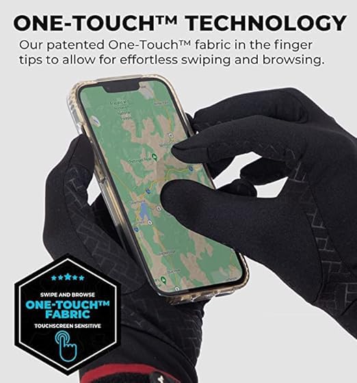 KASTWAVE Winter Touchscreen Gloves - Water Resistant, Windproof & Thermal, for Running, Cycling, Driving, Hiking - Ski Glove Liners for Cold Weather, Unisex for Men & Women