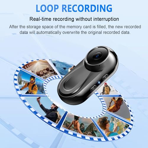Mini Body Camera 1080P, 512G Thumb Action Camera with Magnetic & 360° Clip|B0HFRTKH29