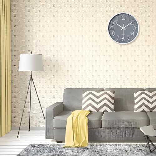 Surpn - Silent Non-Ticking 8-Inch Wall Clock, Battery Operated, Modern Design