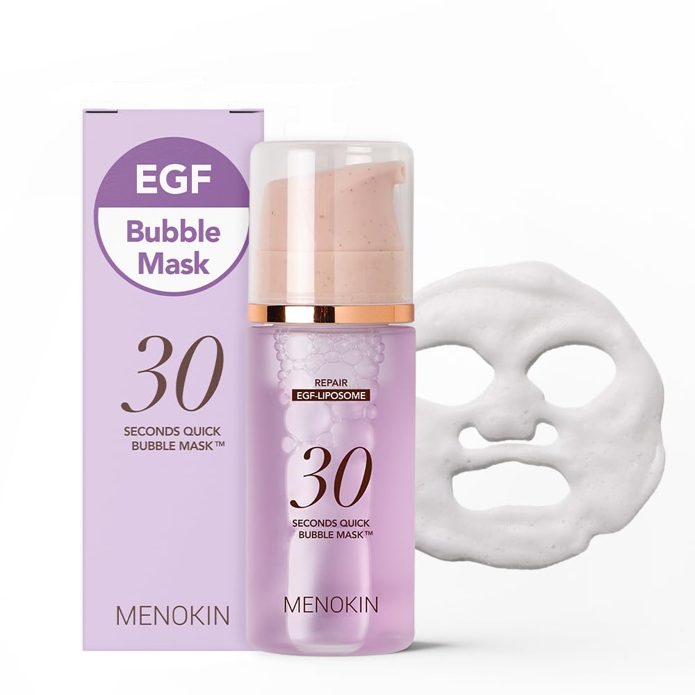 MENOKIN 30 Seconds Quick Bubble Mask [REPAIR] - [EGF Liposome] in Micro-bubbles for Skin Restoration, Hypoallergenic Bubble Capsule for Deep Repair, Korean Skin Care Essential, 70 Uses, fl.oz - Medaid International