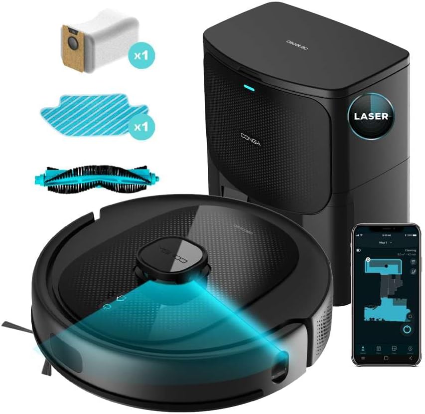 Cecotec Laser Robot Vacuum Cleaner Conga 8290 , Wet & Dry, 4in1