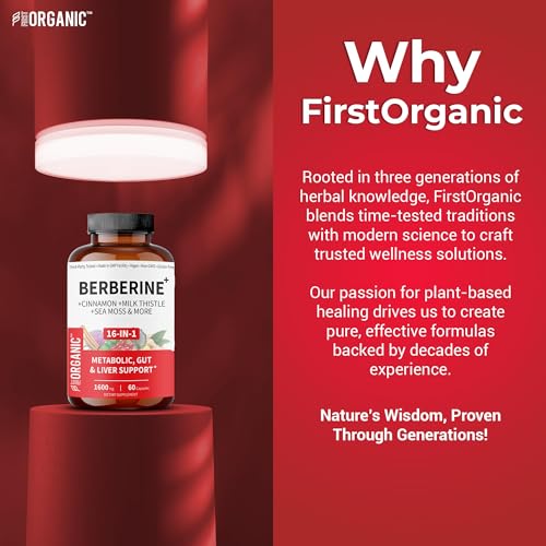 Berberine HCL Metabolic Guard+ Complex | 1600mg - 60 Caps | 16-IN-1 Herbal Cardiovascular, Liver & Gut Support | with Cinnamon, Milk Thistle, NAC & Zinc | Third-Party Lab Tested, Vegan, Non-GMO - Medaid International