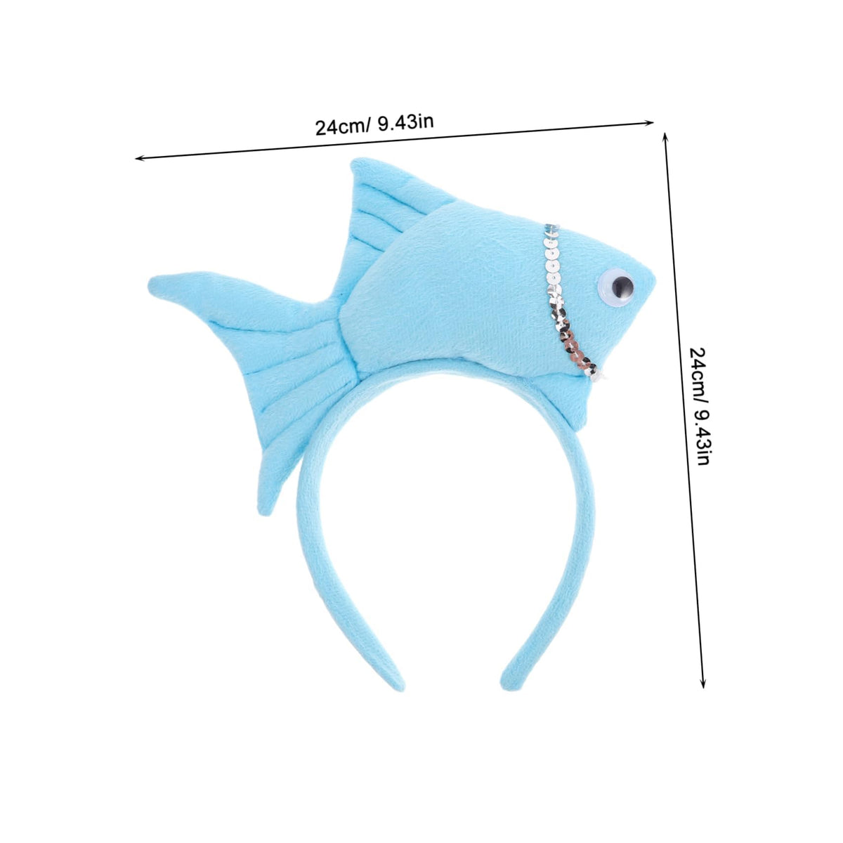 KASTWAVE Plush Fish Costume, Ocean Animal Theme Party Dress up, Parent Child Costumes, Includes Goldfish Headband, Bow Tie and Tutu, Ideas for Halloween Parties, Role Play, Cosplay Stage,Blue