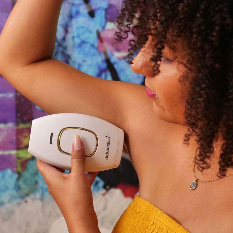 Deluxeskin Laser Hair Removal At Home - IPL Hair Remover Device | Facial Hair Removal Handset | Skincare of Bikini, Legs, Arms, Face, Upper Lips - Medaid International