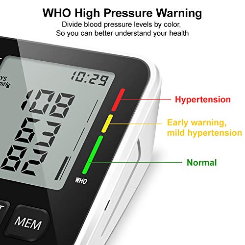 Nwouiiay - Professional Blood Pressure Monitor with Arrhythmia Detection, 2-User Memory, Automatic Voltage
