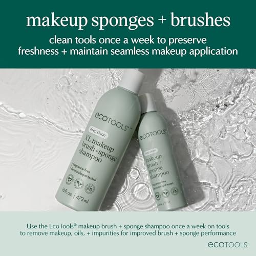 EcoTools Bioblender Makeup Sponge, Compostable Makeup Blender, For Liquid & Cream Foundation, Sustainable, Seamless Application, Eco-Friendly Beauty Sponge, Cruelty-Free & Latex Free, 1 Count - Medaid International