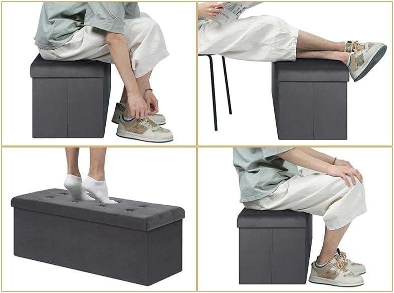 WOLTU Footstool Storage bench (SH73GR)