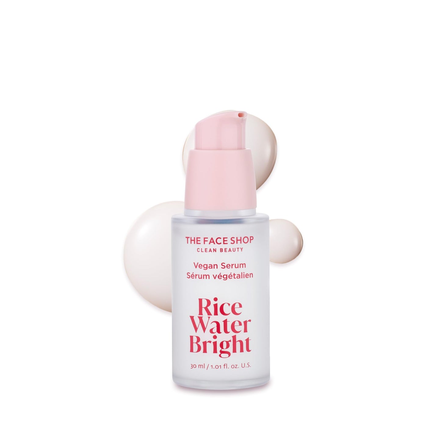 The Face Shop Rice Water Bright Vegan Serum - Targets Uneven Skin Tone & Dryness, Brightening, Nourishing, Hydrating - Rice Water, Hyaluronic Acid, Niacinamide - Korean Skin Care - Medaid International