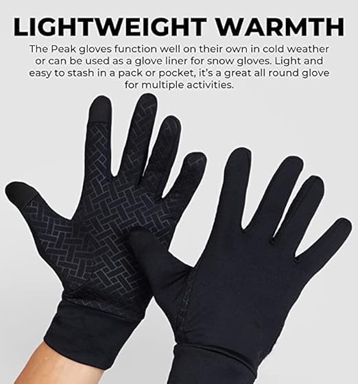 KASTWAVE Winter Touchscreen Gloves - Water Resistant, Windproof & Thermal, for Running, Cycling, Driving, Hiking - Ski Glove Liners for Cold Weather, Unisex for Men & Women