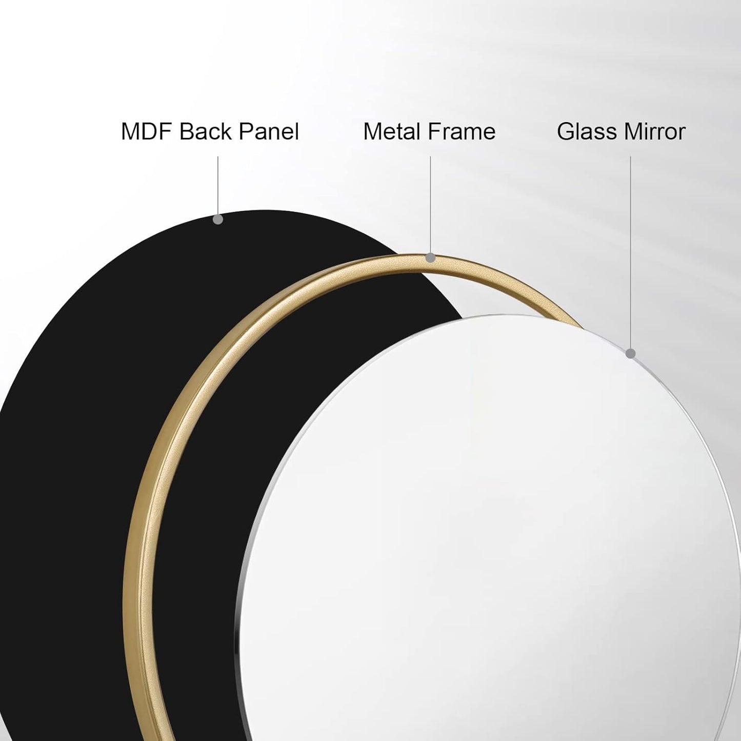 WOLTU Round Wall Mirror MB6094