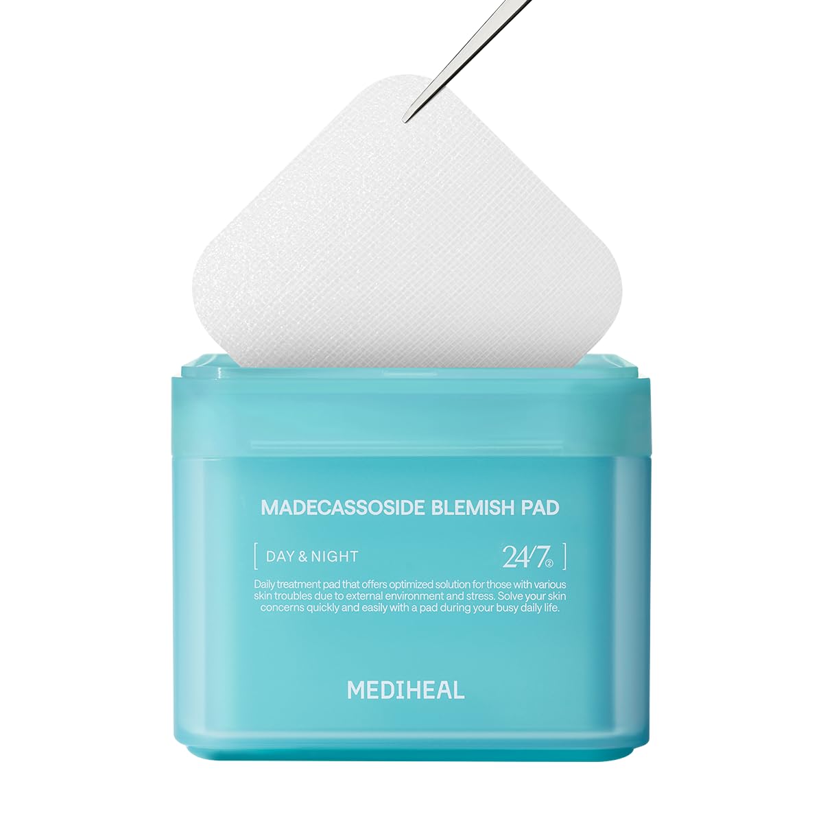 MEDIHEAL Toner Pads [Madecassoside] - Blemish Care Toner Pad with Centella Asiatica - Improves Uneven Skin Tone & Deep Hydration - Vegan Hypoallergenic Face Gauze (100 Count) - Medaid International
