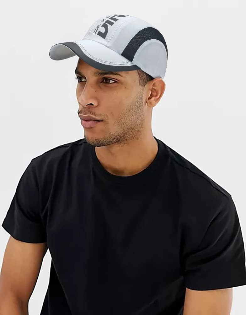 TERRIFI Quick Drying Baseball Cap, Sun Hats for Men & Women, Mesh Lightweight Protection UV for Outdoor Sports (White)