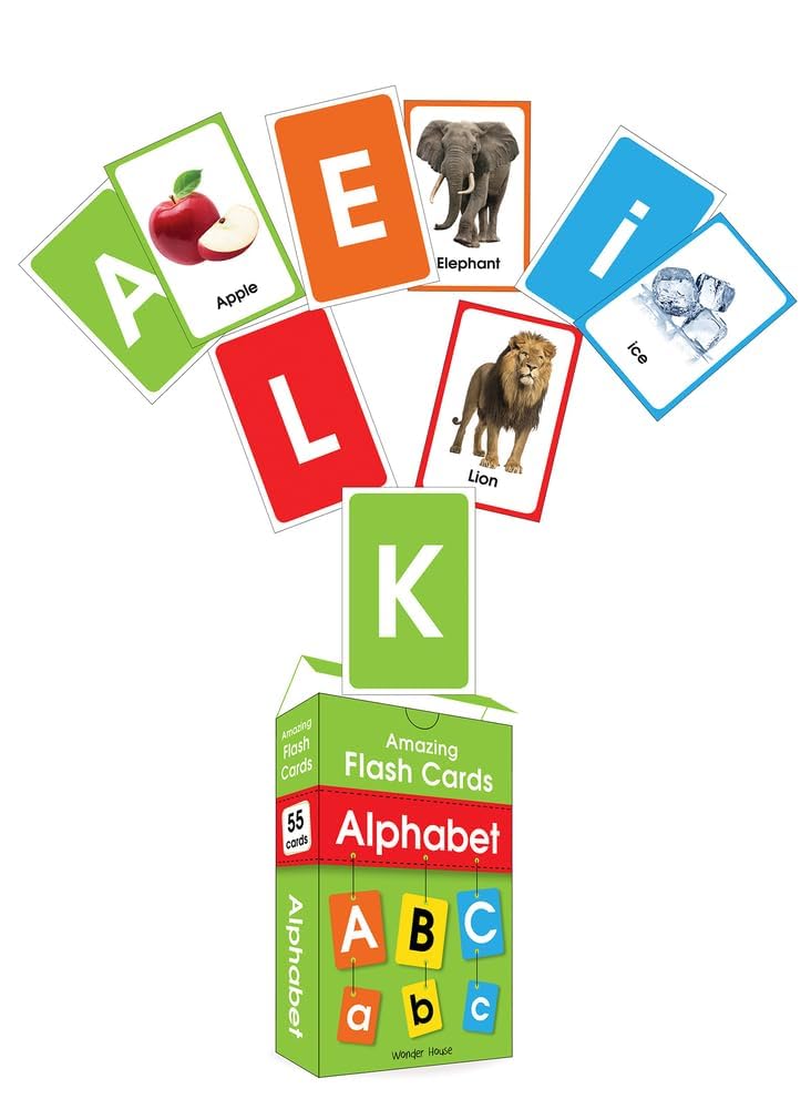 Amazing Flash Cards Alphabet: Early Development Of Preschool Toddler (55 Cards)