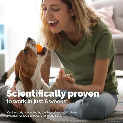 Yumove Hip & Joint Supplement for Dogs with Glucosamine, Hyaluronic Acid, Green Lipped Mussel & Omega 3 Joint Supplement - Regular or Advanced Strength (90 Count, Advanced Vet Strength Soft Chews)|B0FDLDKRCH