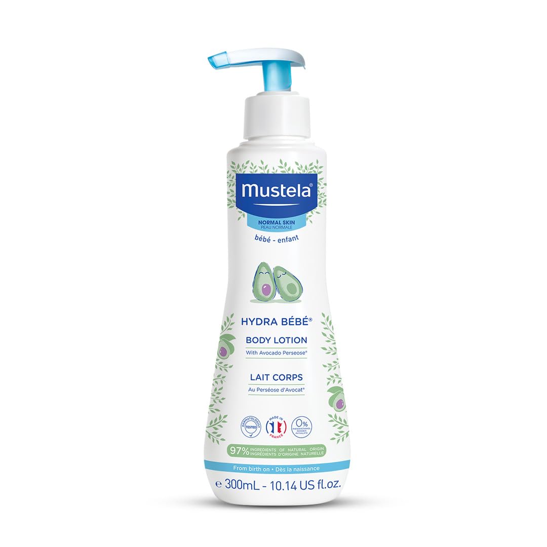 Mustela Hydra Bebe Body Lotion - Daily Moisturizing Baby Lotion with Natural Avocado, Jojoba & Sunflower Oil – 10.14 fl. oz.