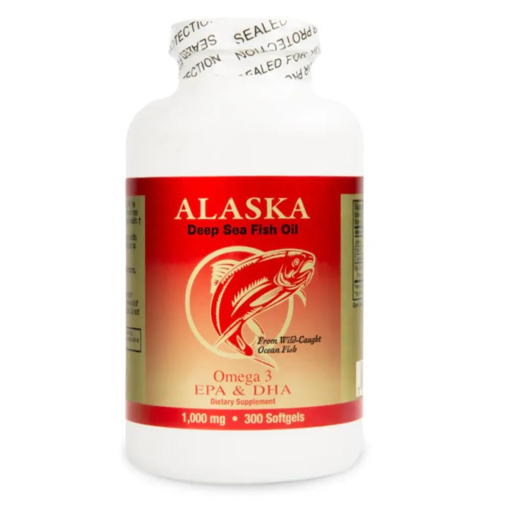 NCB NCB TECHNOLOGY Alaska Deep Sea Omega-3 Fish Oil 1000mg | EPA & DHA Softgels | Wild-Caught & Sustainably Sourced | Supports Heart, Brain, Joint & Immune Health | 300 Softgels - Medaid International