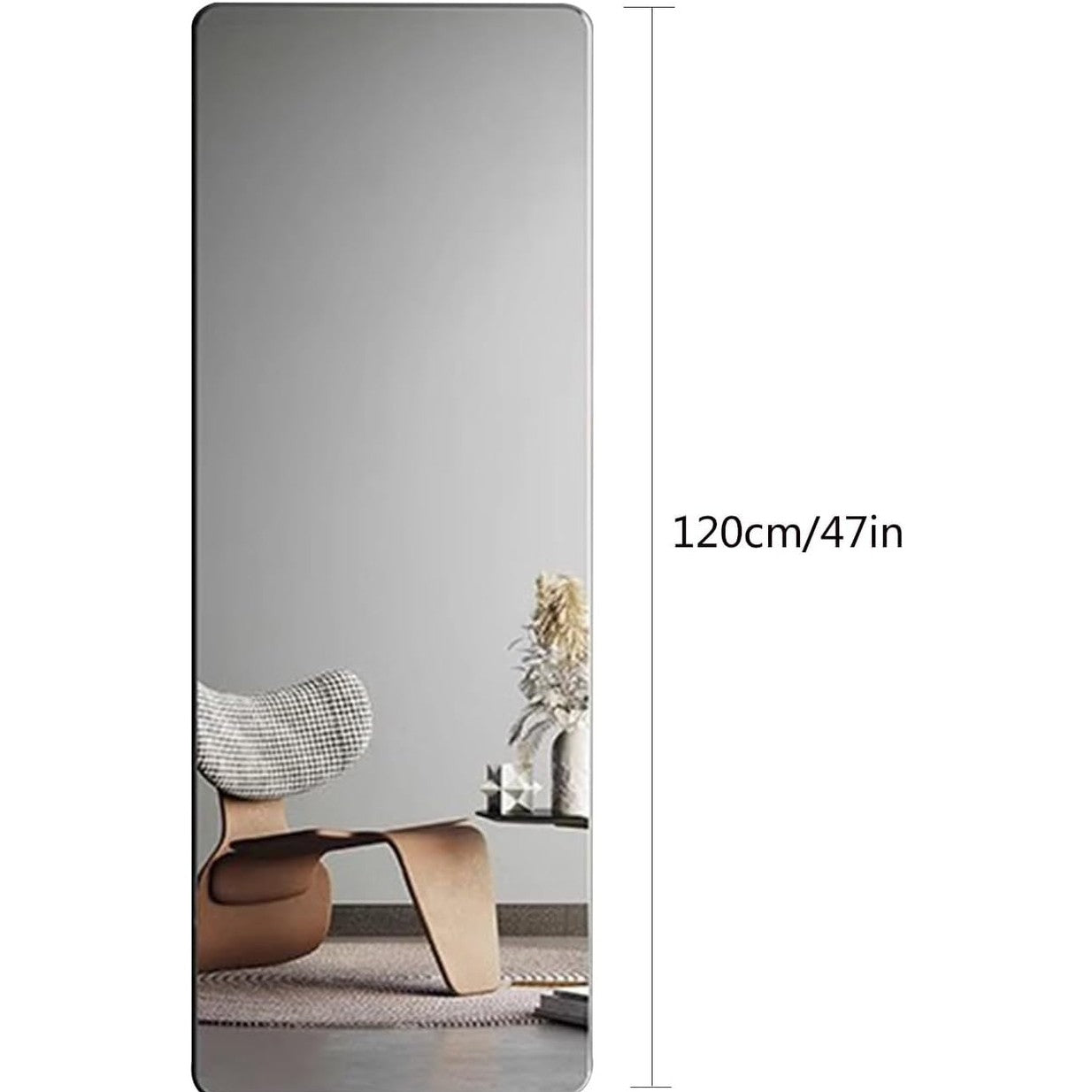 EDLE Acrylic Mirror Wall Stickicky 120 x 40 cm