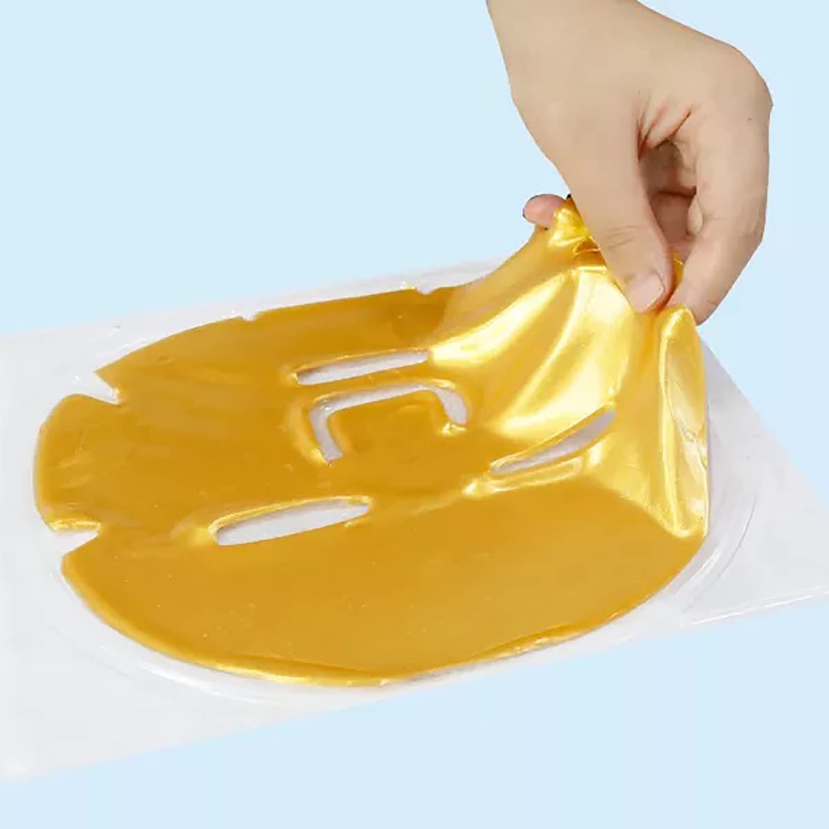 ObiPosay Collagen Facial Masks (10-Pc) - Vegan Gold Facial Mask - Anti Aging,Puffiness, Moisturizing, Deep Tissue Rejuvenation and Hydrates Skin - Medaid International