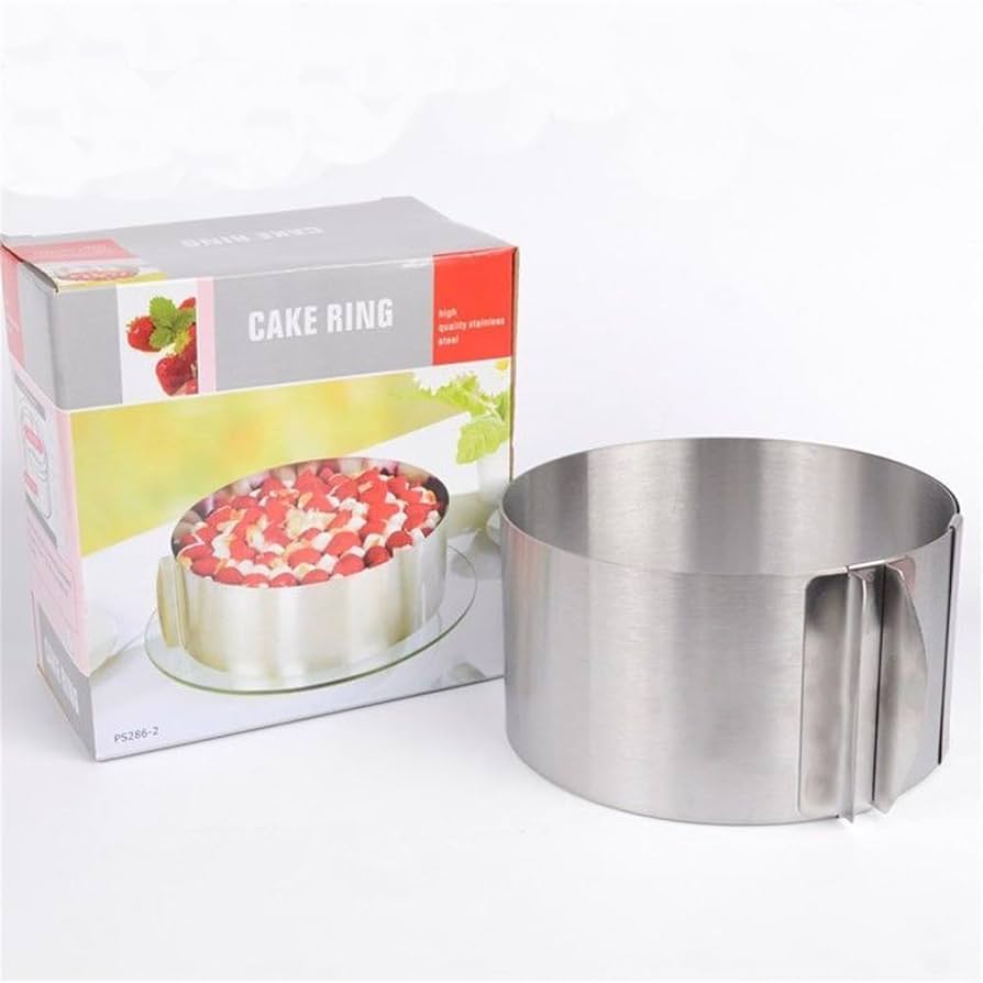 Cake Ring 16 to 30cm Adjustable Round Stainless Steel Cake Mousse Mould Bakeware Tools Decorating Mold Baking