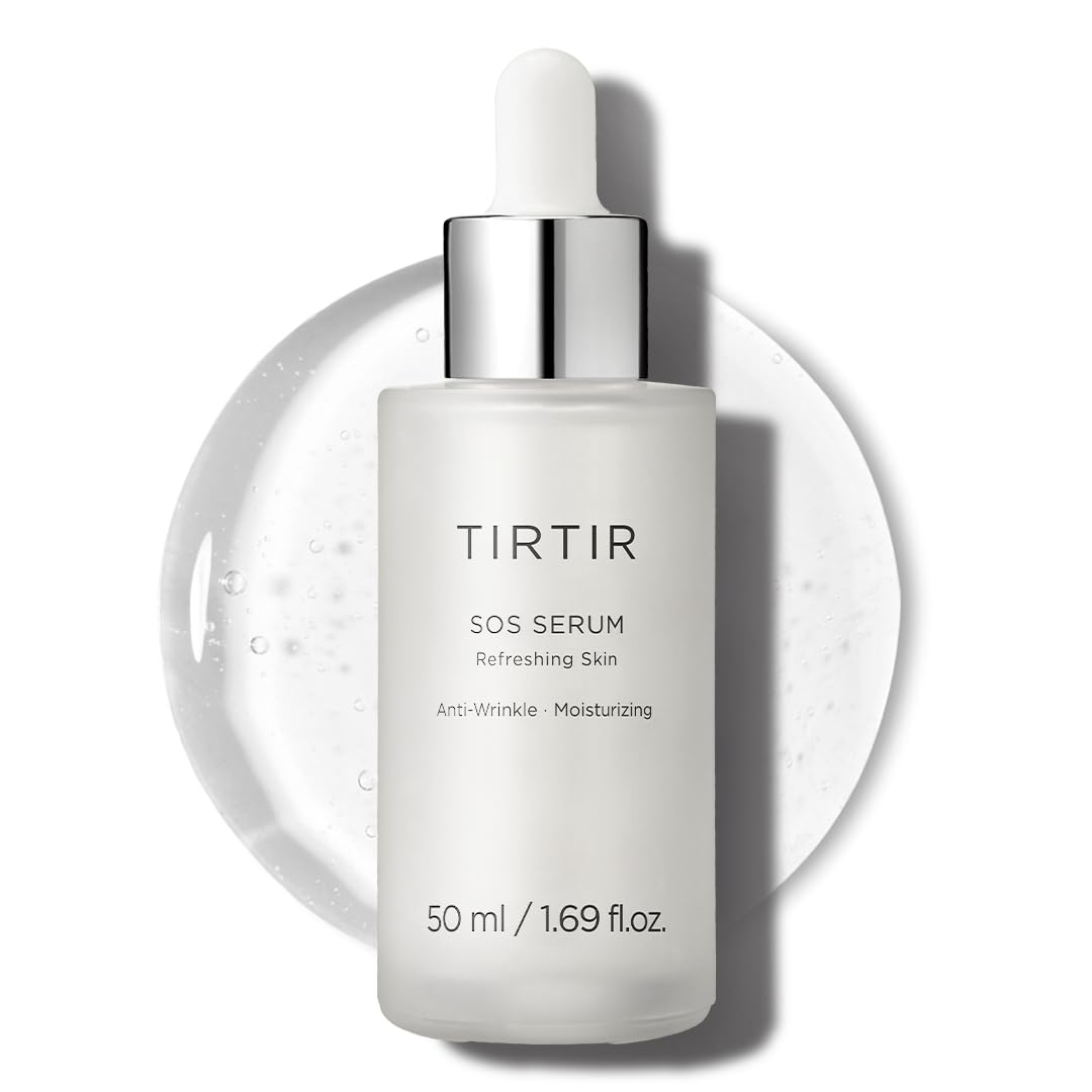 TIRTIR SOS Serum - Radiant Glow Boosting Face Serum - Plumping, Anti Aging, Hydrating - Visibly Smooth and Glowy Skin - Fragrance Free for All Skin Types, 1.69 fl.oz. - Medaid International